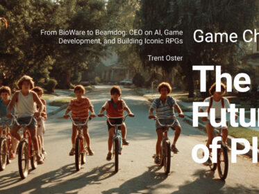 group of kids riding bikes down a street