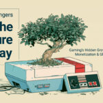 bonsai tree growing out of gaming console